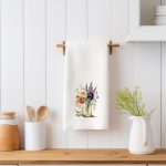 Kitchen Tea Towels - Cottage Flowers 1